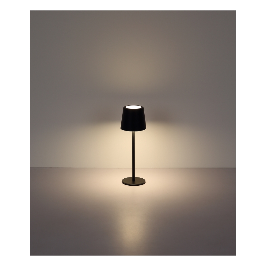 Globo - Candeeiro de mesa LED tátil para exterior flexível com regulação LED/2W/5V 3000/4000/6000K 2200 mAh IP44 preto