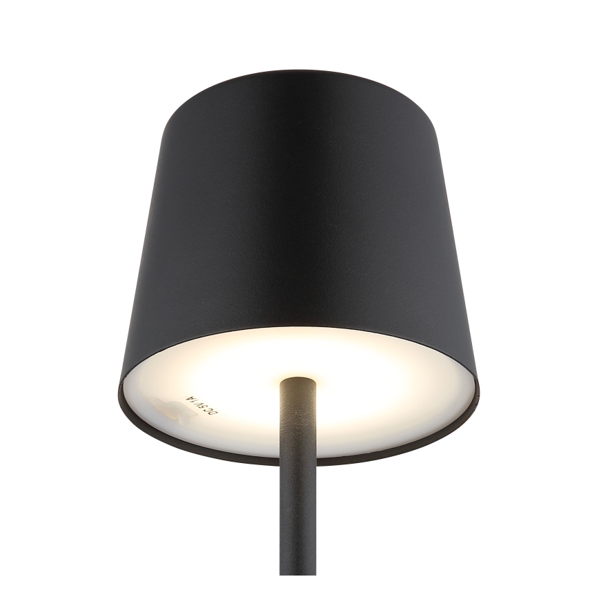 Globo - Candeeiro de mesa LED tátil para exterior flexível com regulação LED/2W/5V 3000/4000/6000K 2200 mAh IP44 preto