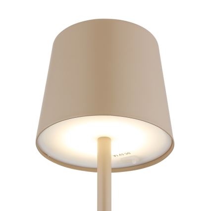 Globo - Candeeiro de mesa LED tátil para exterior flexível com regulação LED/2W/5V 3000/4000/6000K 2200 mAh IP44 creme