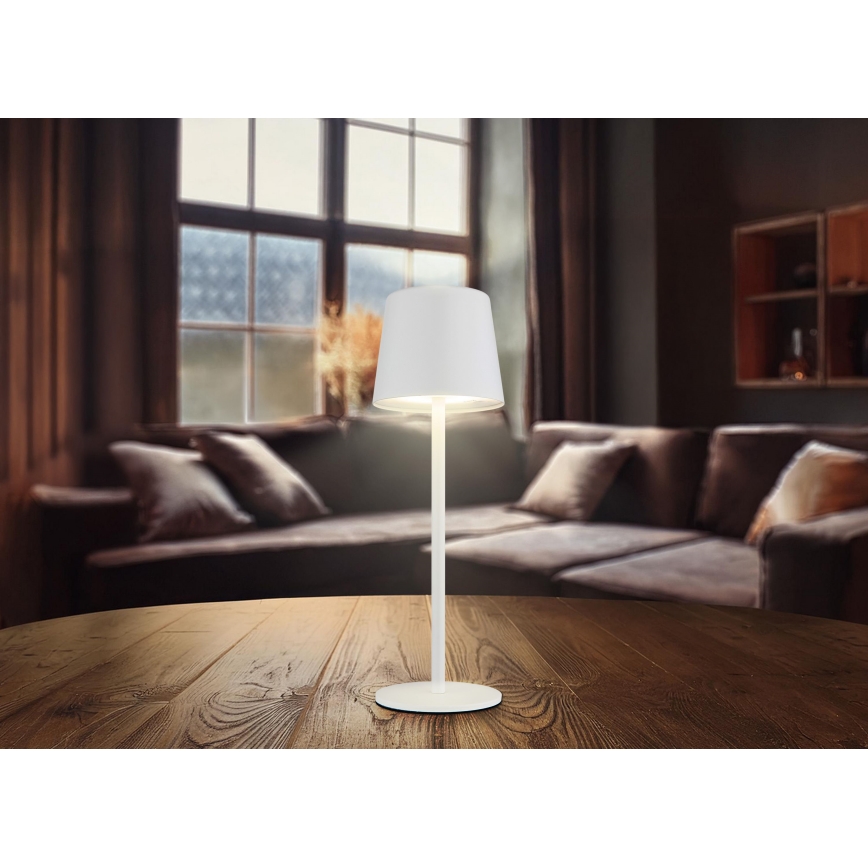 Globo - Candeeiro de mesa LED tátil para exterior flexível com regulação LED/2W/5V 3000/4000/6000K 2200 mAh IP44 branco