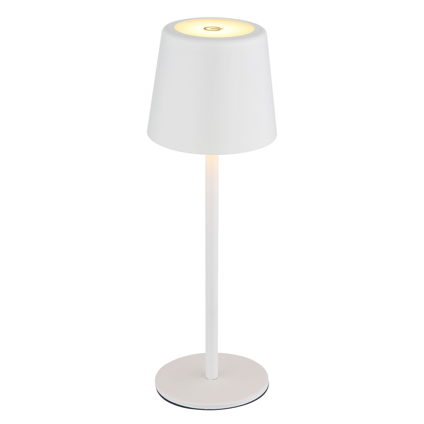 Globo - Candeeiro de mesa LED tátil para exterior flexível com regulação LED/2W/5V 3000/4000/6000K 2200 mAh IP44 branco