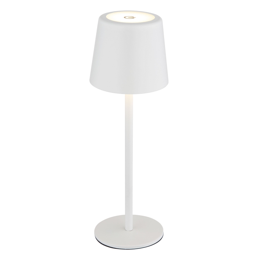 Globo - Candeeiro de mesa LED tátil para exterior flexível com regulação LED/2W/5V 3000/4000/6000K 2200 mAh IP44 branco