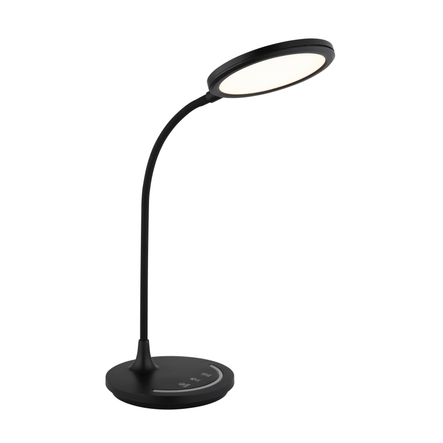 Globo - Lâmpada de mesa flexível LED com toque, regulável LED/12W/230V 3000/4000/6500K CRI 90 preta