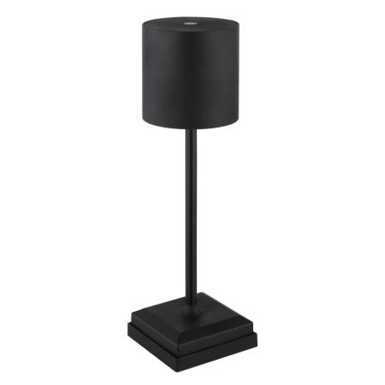 Globo - Lâmpada de Mesa LED Dimerizável Recarregável com Toque LED/1,5W/5V 2200 mAh preta