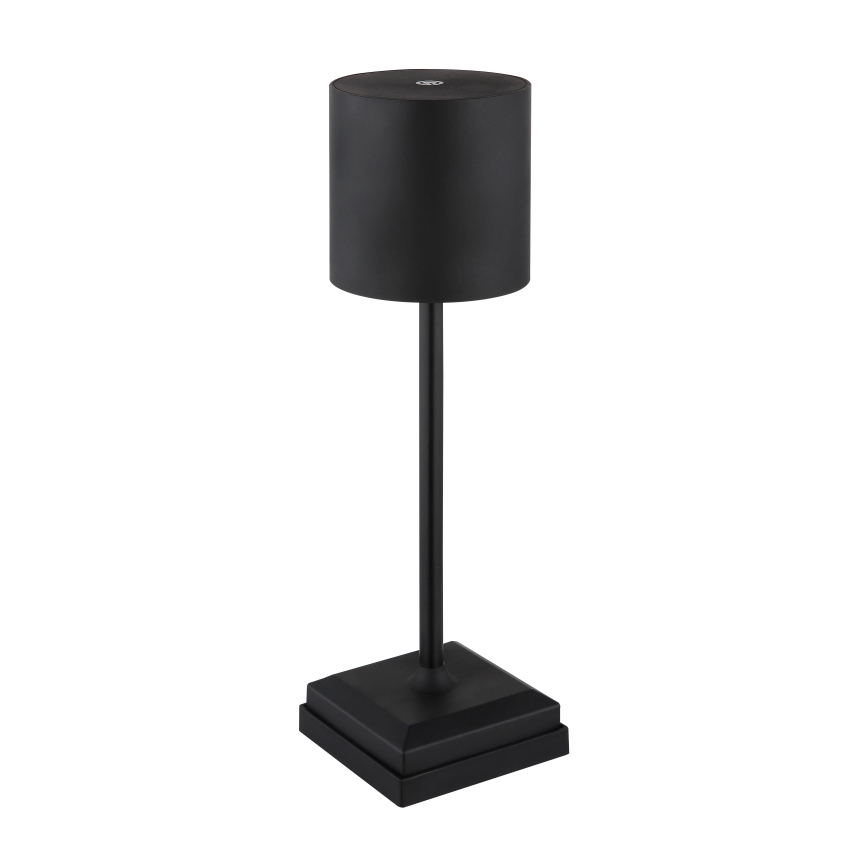 Globo - Lâmpada de Mesa LED Dimerizável Recarregável com Toque LED/1,5W/5V 2200 mAh preta