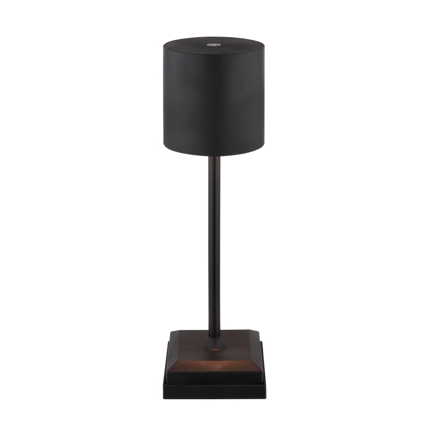 Globo - Lâmpada de Mesa LED Dimerizável Recarregável com Toque LED/1,5W/5V 2200 mAh preta