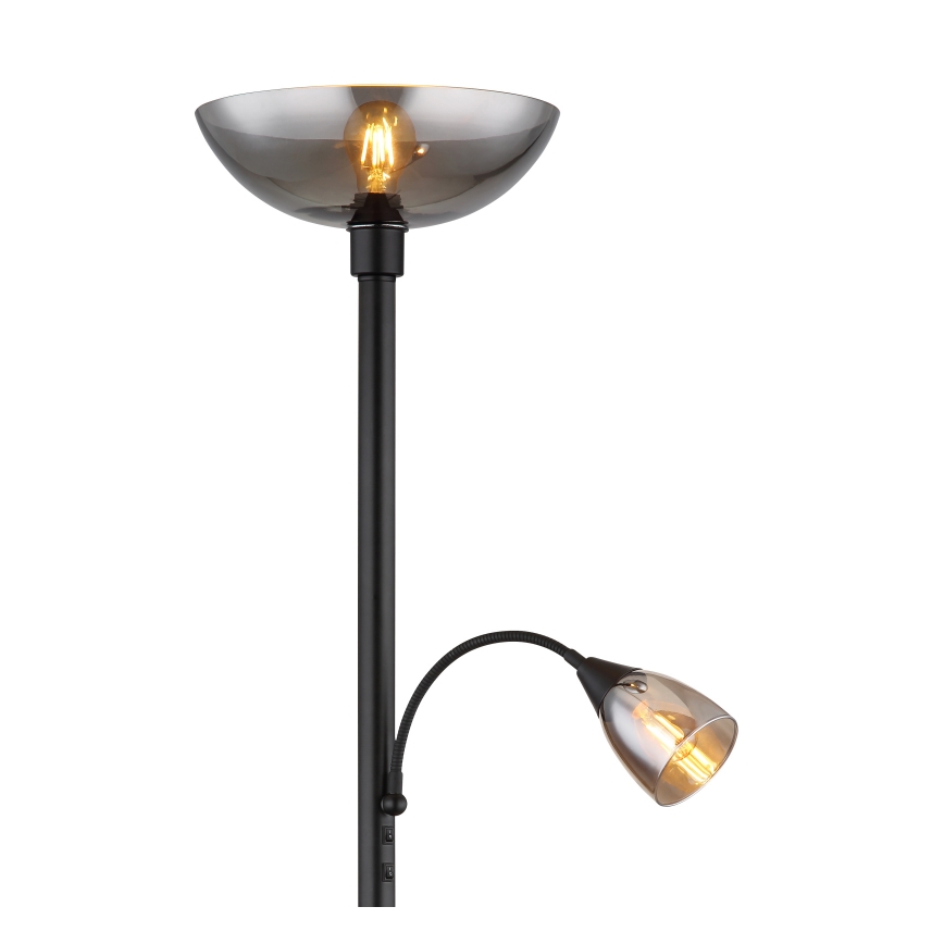 Globo - Candeeiro de chão 1xE27/60W/230V + 1xE14/40W