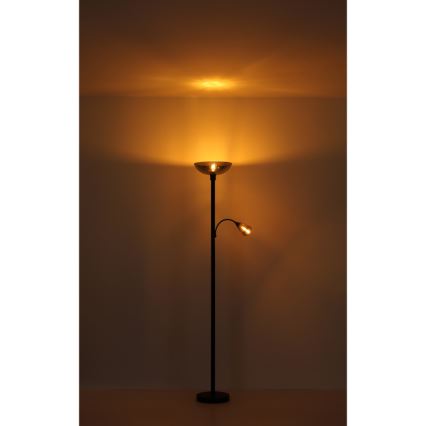 Globo - Candeeiro de chão 1xE27/60W/230V + 1xE14/40W