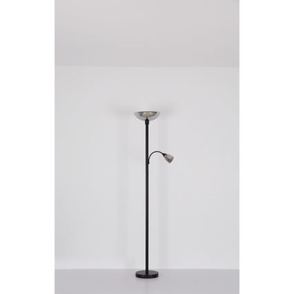 Globo - Candeeiro de chão 1xE27/60W/230V + 1xE14/40W