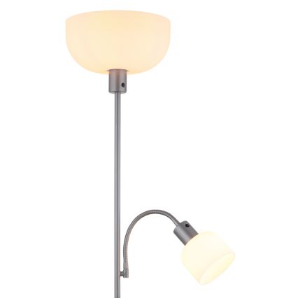 Globo - Candeeiro de chão 1xE27/40W/230V + 1xE14/25W