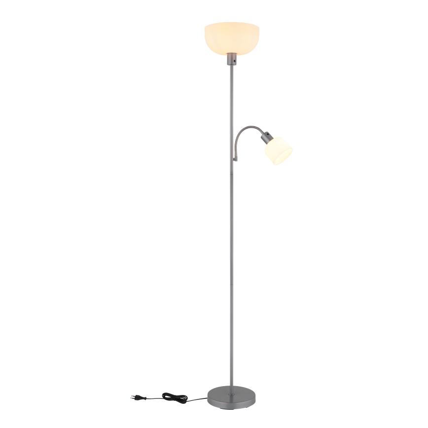 Globo - Candeeiro de chão 1xE27/40W/230V + 1xE14/25W