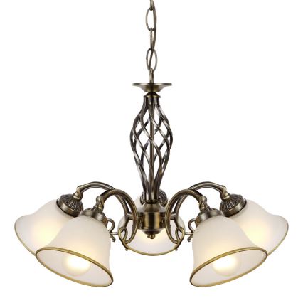Globo - Candeeiro suspenso com corrente ODIN 5xE27/60W/230V