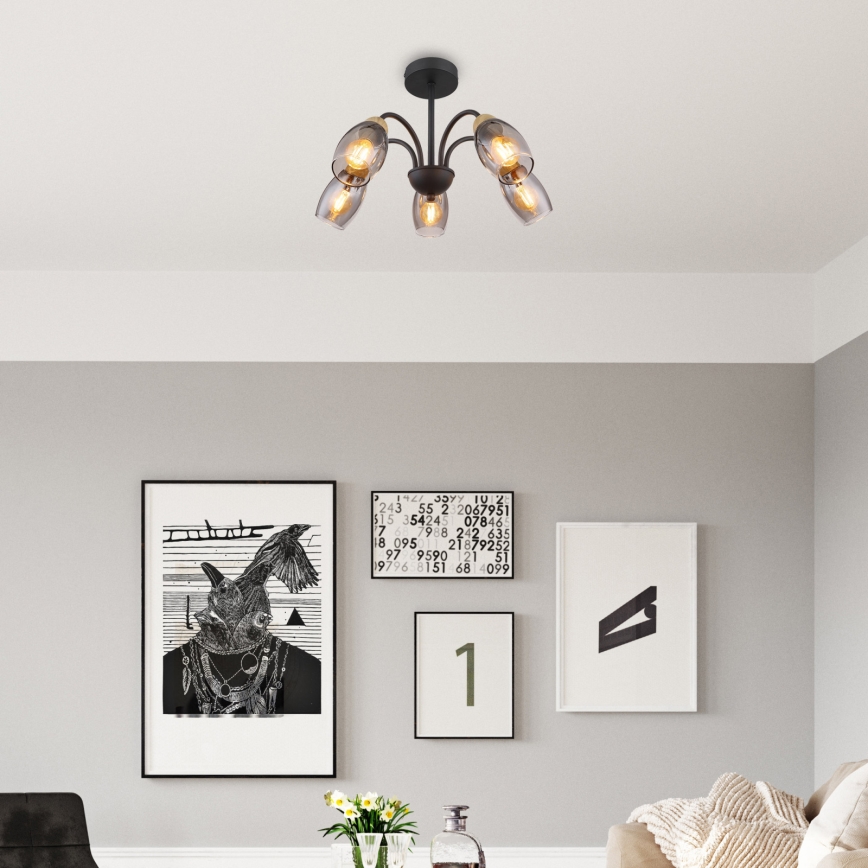 Globo - Candelabro suspenso 5xE14/25W/230V