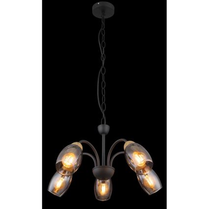Globo - Candelabro suspenso 5xE14/25W/230V