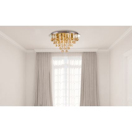 Globo - Iluminação de teto 5xE14/40W/230V diâmetro 46 cm dourado
