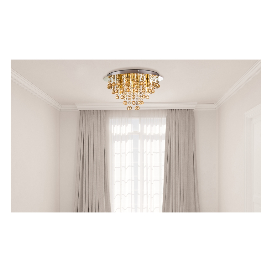 Globo - Iluminação de teto 5xE14/40W/230V diâmetro 46 cm dourado