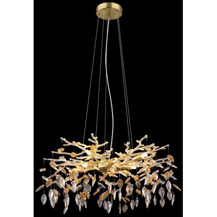 Globo - Candeeiro suspenso 8xG9/8W/230V diâmetro 61 cm dourado