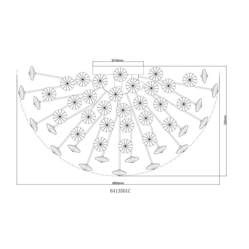 Globo - Iluminação de teto LED 6xG9/3,5W/230V diâmetro 60 cm cromado brilhante