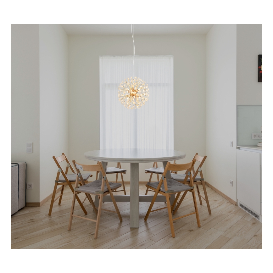 Globo - Lustre LED suspenso por cabo 8xG9/3,5W/230V dourado
