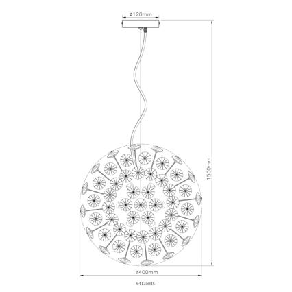 Globo - Lustre LED em cabo 8xG9/3,5W/230V cromado brilhante