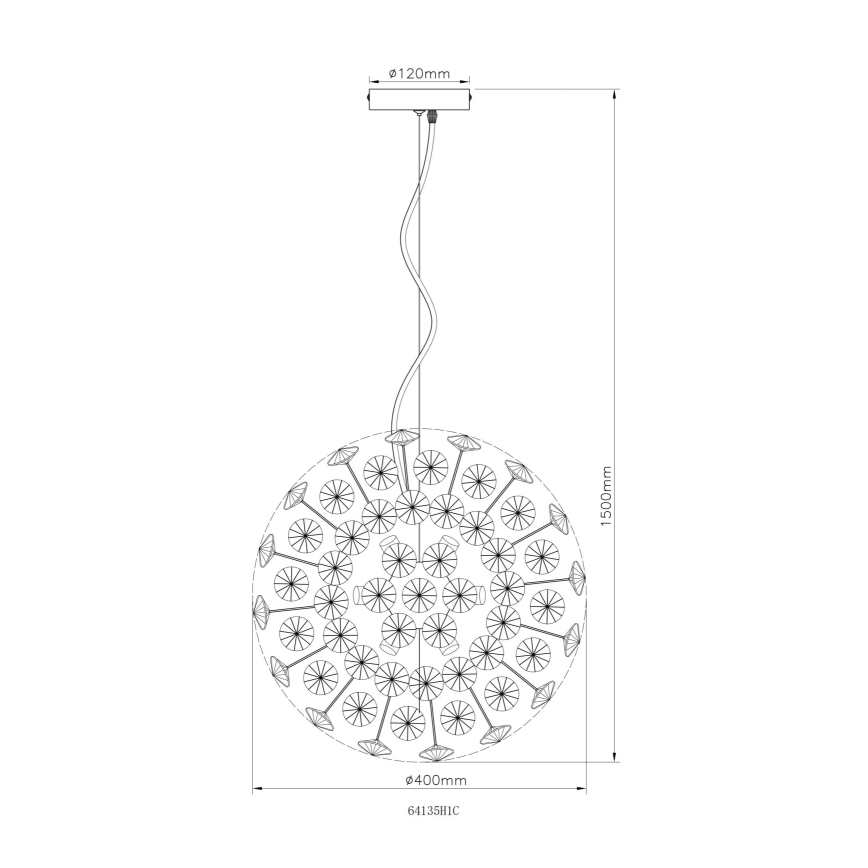 Globo - Lustre LED em cabo 8xG9/3,5W/230V cromado brilhante