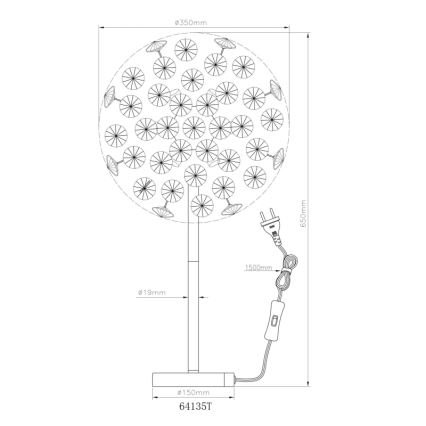 Globo - Candeeiro de mesa LED 8xG9/3,5W/230V dourado