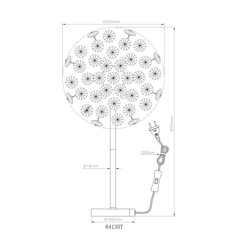 Globo - Candeeiro de mesa LED 8xG9/3,5W/230V dourado