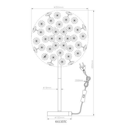 Globo - Candeeiro de mesa LED 8xG9/3,5W/230V cromado brilhante