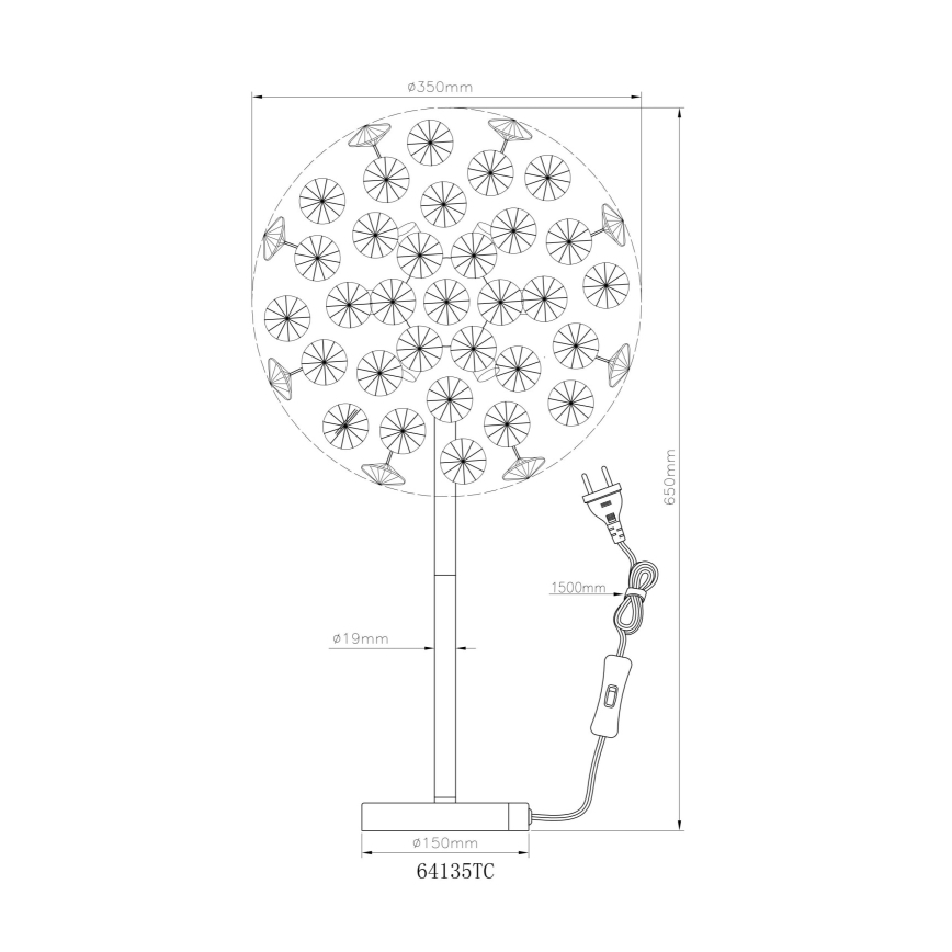 Globo - Candeeiro de mesa LED 8xG9/3,5W/230V cromado brilhante