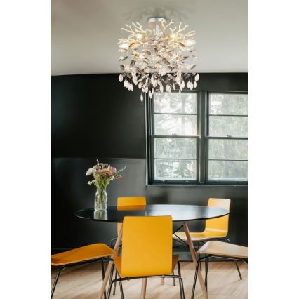 Globo - Lustre de haste 6xE14/40W/230V prateado