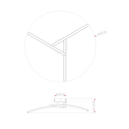 Globo - Candelabro integrado LED 3xLED/6W/230V