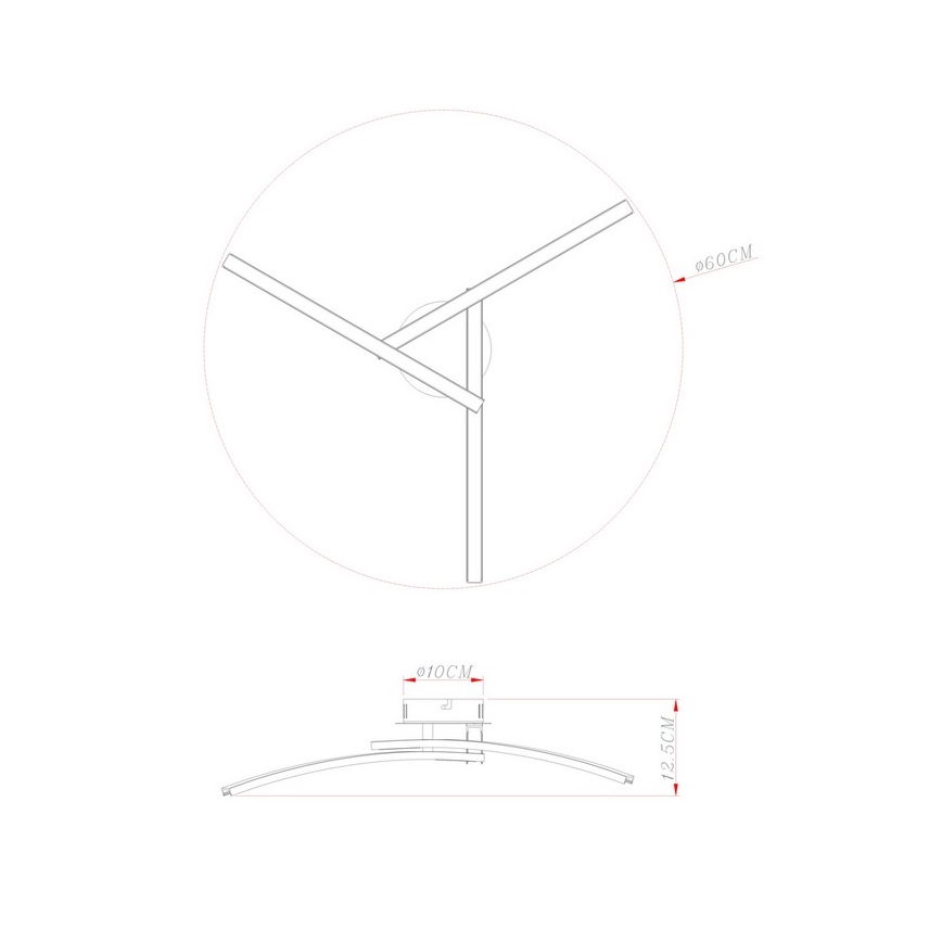 Globo - Candelabro integrado LED 3xLED/6W/230V