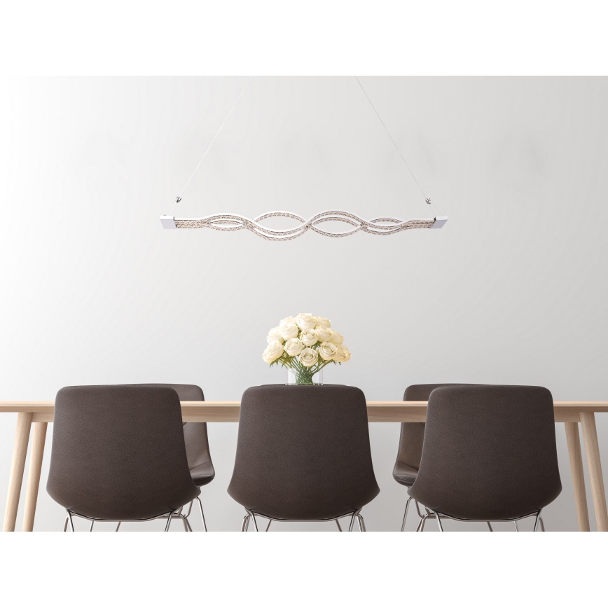 Globo - Candelabro num fio fosco LED 1xLED/30W/230V + controlo remoto
