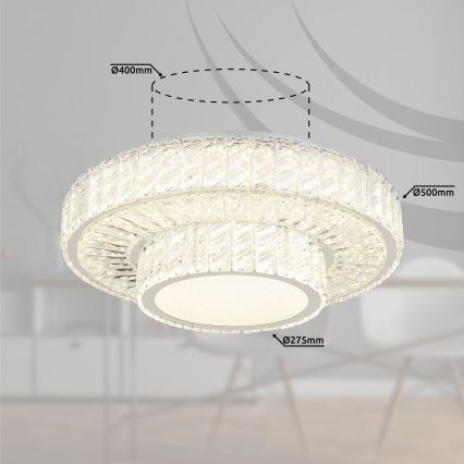 Globo - Luminária de teto LED dimmerizável LED/50W/230V 2700-6000K diâmetro 50 cm + controlo remoto