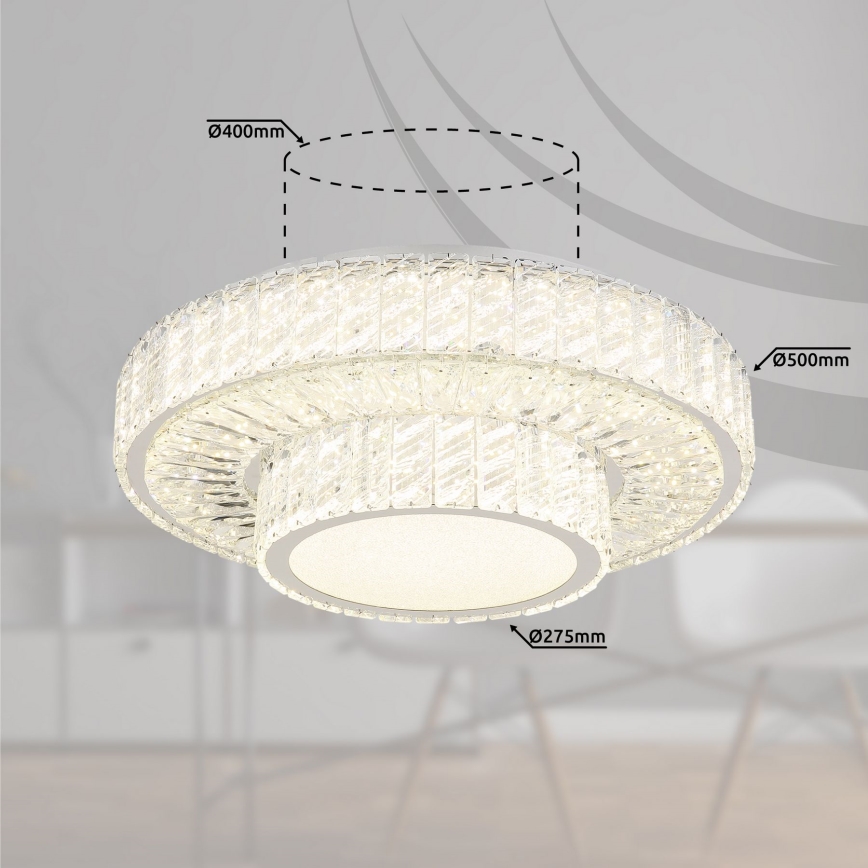 Globo - Luminária de teto LED dimmerizável LED/50W/230V 2700-6000K diâmetro 50 cm + controlo remoto
