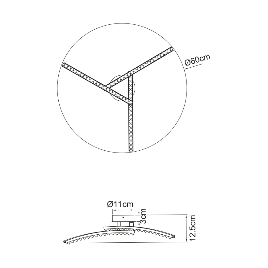 Globo - Candelabro montado à superfície, de casa de banho LED 3xLED/6W/230V IP44