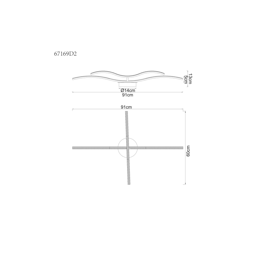 Globo - Candelabro montado à superfície LED LED/20W/230V