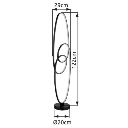 Globo - Candeeiro de chão LED LED/39W/230V 2700/4000/6500K
