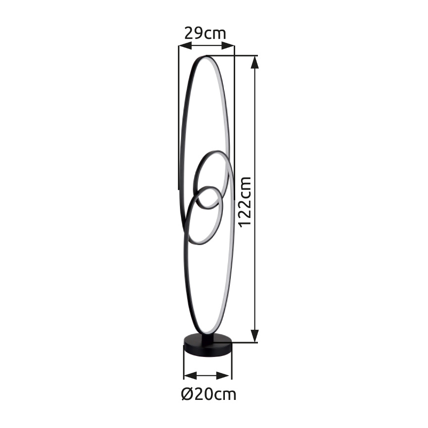 Globo - Candeeiro de chão LED LED/39W/230V 2700/4000/6500K