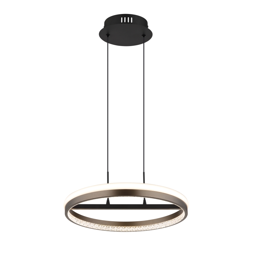 Globo - Candeeiro suspenso LED LED/40W/230V 3000/4000/6000K diâmetro 39,7 cm castanho