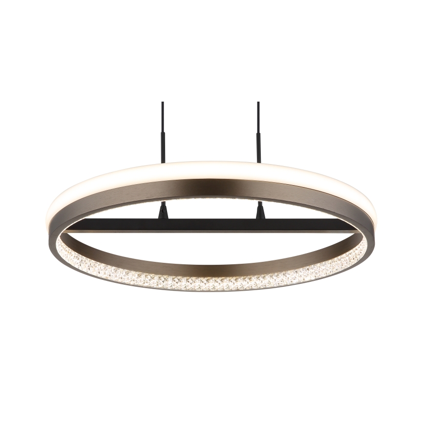 Globo - Candeeiro suspenso LED LED/40W/230V 3000/4000/6000K diâmetro 39,7 cm castanho