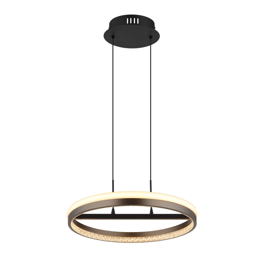 Globo - Candeeiro suspenso LED LED/40W/230V 3000/4000/6000K diâmetro 39,7 cm castanho