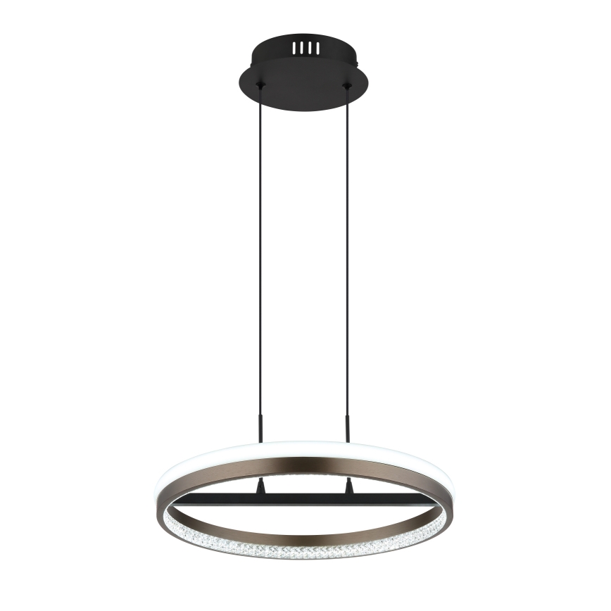 Globo - Candeeiro suspenso LED LED/40W/230V 3000/4000/6000K diâmetro 39,7 cm castanho