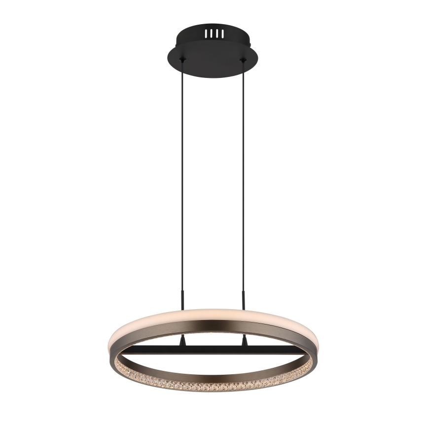 Globo - Candeeiro suspenso LED LED/40W/230V 3000/4000/6000K diâmetro 39,7 cm castanho