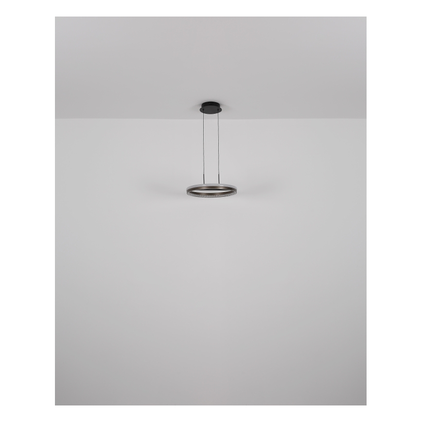 Globo - Candeeiro suspenso LED LED/40W/230V 3000/4000/6000K diâmetro 39,7 cm castanho