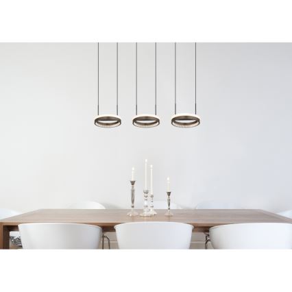 Globo - Candeeiro suspenso LED LED/40W/230V 3000/4000/6000K castanho