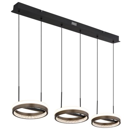 Globo - Candeeiro suspenso LED LED/40W/230V 3000/4000/6000K castanho