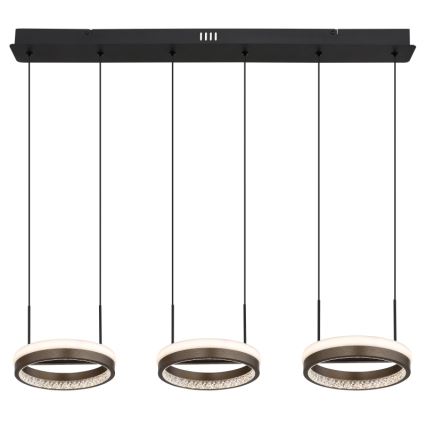 Globo - Candeeiro suspenso LED LED/40W/230V 3000/4000/6000K castanho