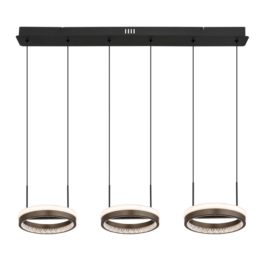 Globo - Candeeiro suspenso LED LED/40W/230V 3000/4000/6000K castanho