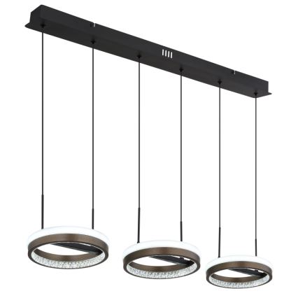 Globo - Candeeiro suspenso LED LED/40W/230V 3000/4000/6000K castanho